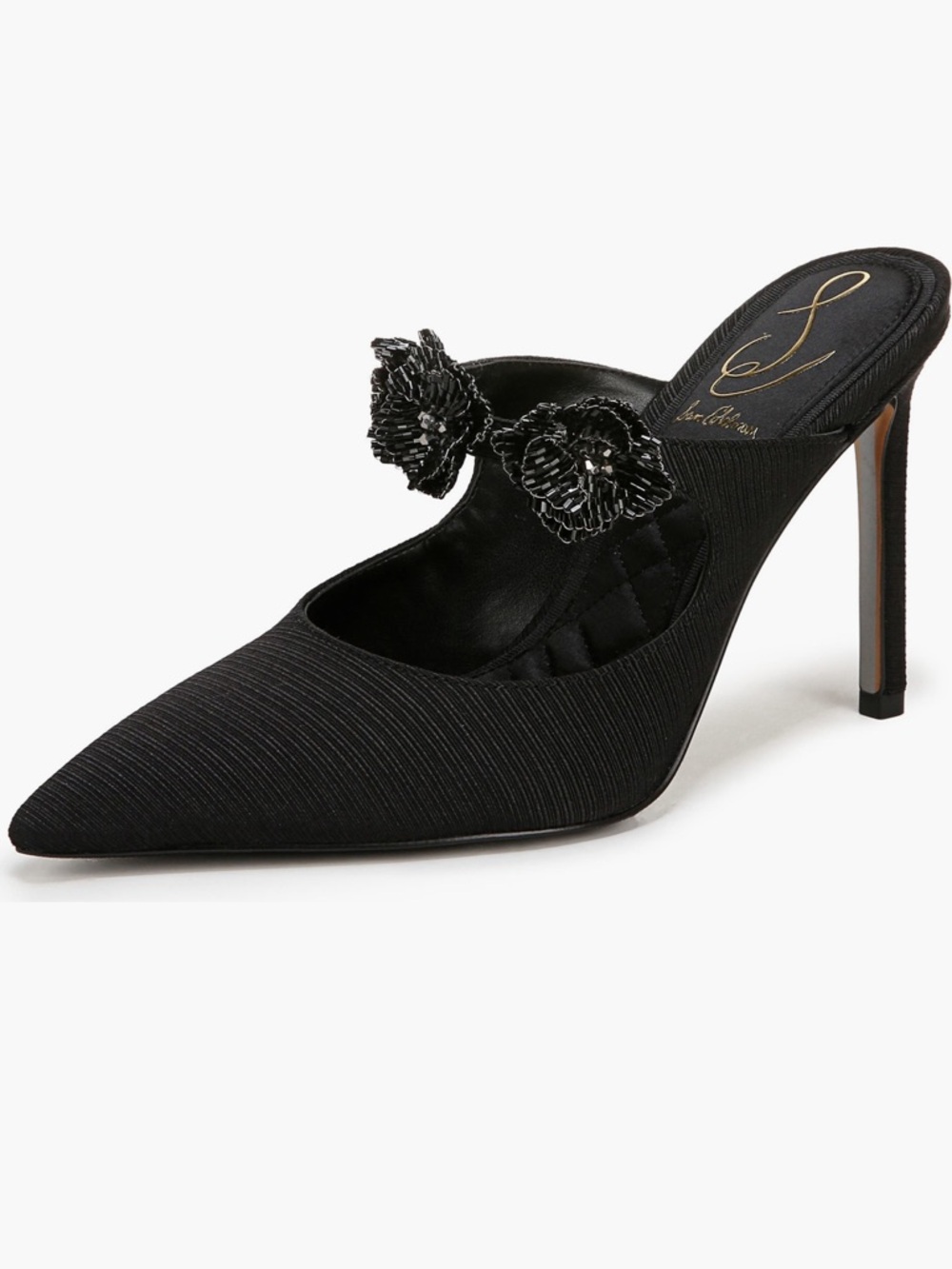 🍒2/$90🍒 SAM EDELMAN NWT Amelie Pointed-toe Mule, Beaded Floral Accent - Picture 11 of 11